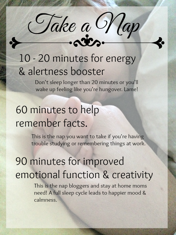 How long do you need to take a nap for maximum benefits? Follow this guide, then START NAPPING! #LoveHealthyMe #WWSponsored