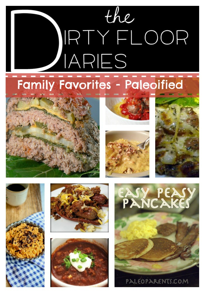 Family Favorites like Pizza, Tacos, Mac & Cheese, Hot Dogs, Meatloaf, and Pancakes, all done Paleo, all done crazy-good. 