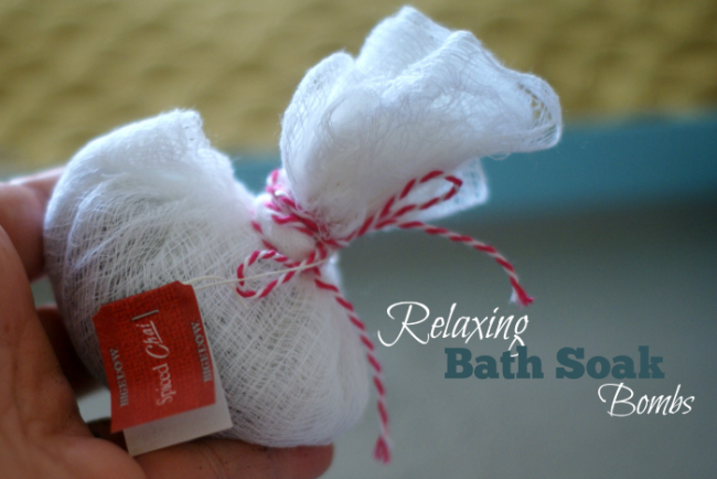 Bigelow Relaxing Bath Soak Recipe - Steeping Bath Bombs. #AmericasTea #shop #cbias