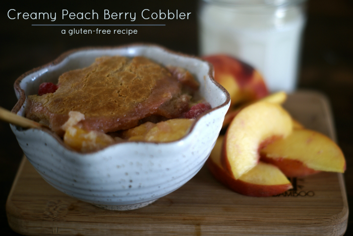 Creamy Gluten-Free Peach Berry Cobbler {RECIPE} with Kefir #KefirCreations #shop