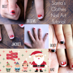 Piggy Paint Santa’s Clothes Nail Polish Tutorial